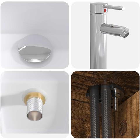 Set di mobili per il bagno 2 pcs Rovere Fumo - Foto 2