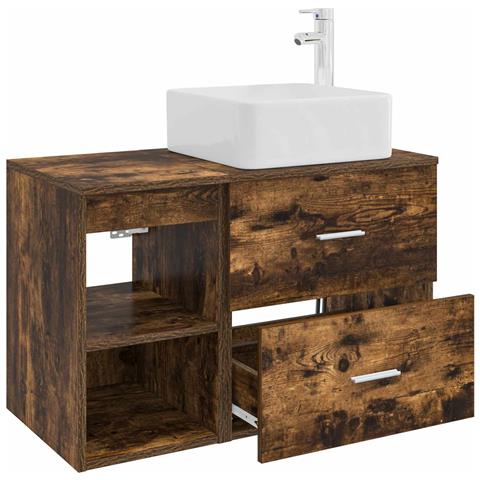 Set di mobili per il bagno 2 pcs Rovere Fumo - Foto 8