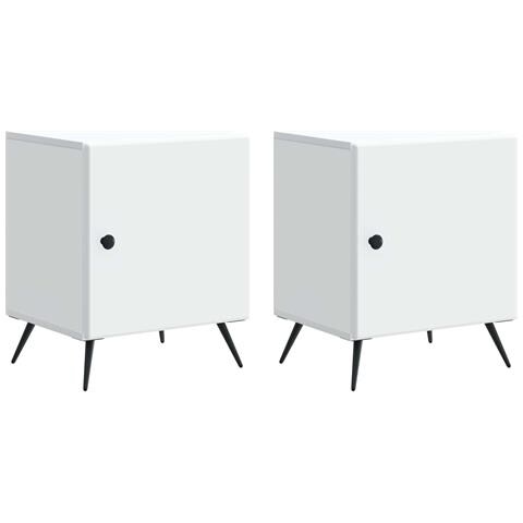 Armadio da Notte 2 pcs Bianco 43 x 34,5 x 50 cm - Foto 1