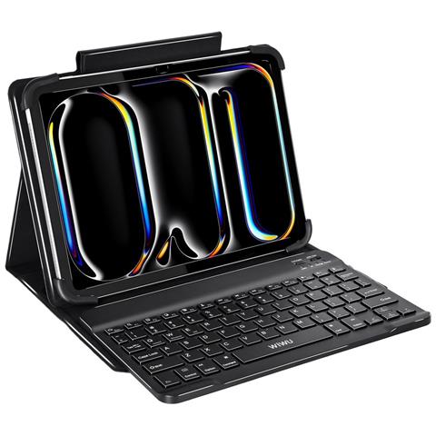 Custodia con Tastiera per Apple iPad 7-11 inch Universal Leather - Pelle - Foto 1