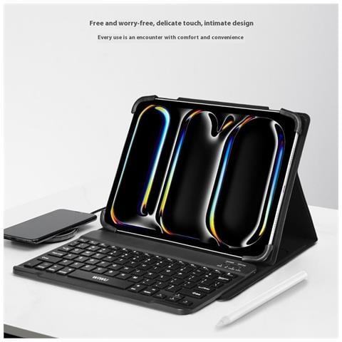 Custodia con Tastiera per Apple iPad 7-11 inch Universal Leather - Pelle - Foto 4