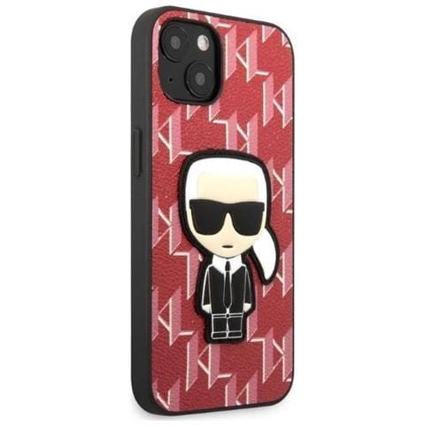 Karl Lagerfeld Klhcp13spmnikpi Iphone 13 Mini 5,4 Custodia Rossa /rossa Monogram Ikonik Patch - Foto 1