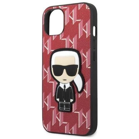 Karl Lagerfeld Klhcp13spmnikpi Iphone 13 Mini 5,4 Custodia Rossa /rossa Monogram Ikonik Patch - Foto 2