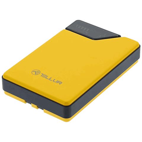 Power Bank Giallo Da 10.000 Mah Con Cavi Usb-c E Lightning Integrati - Foto 2