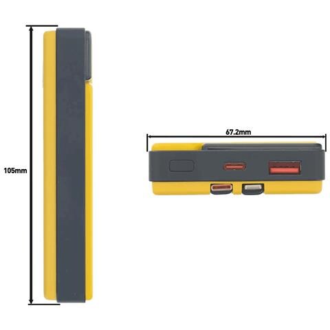 Power Bank Giallo Da 10.000 Mah Con Cavi Usb-c E Lightning Integrati - Foto 7