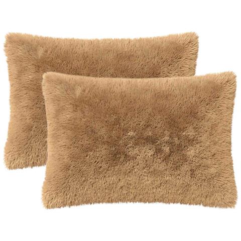 Cuscino con cuscino HEERLEN 2 pz Tortora Fleece PV - Foto 1