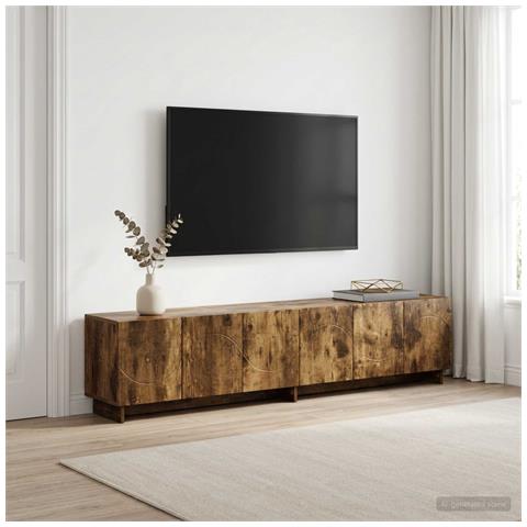 Supporto TV 179.5 x 34.5 x 40 cm Rovere Fumo - Foto 2