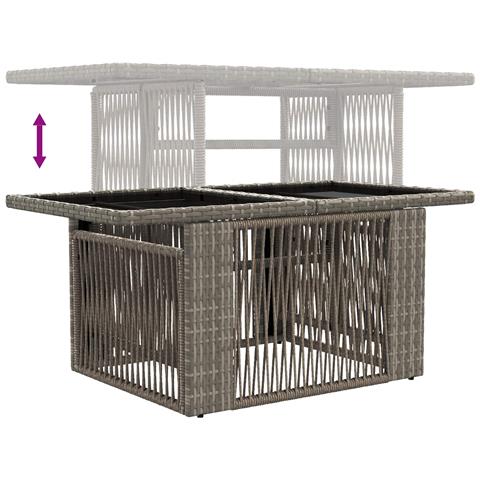 Set Divano da Giardino 10 pz Grigio polyrattan - Foto 10