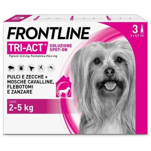 Tri Act X3 Pipette, Antiparassitario per Cani e Cuccioli (Taglia Xs 2 5 kg) Contro Pulci, Zecche, Zanzare, Pappataci e Leishmaniosi - Foto 1
