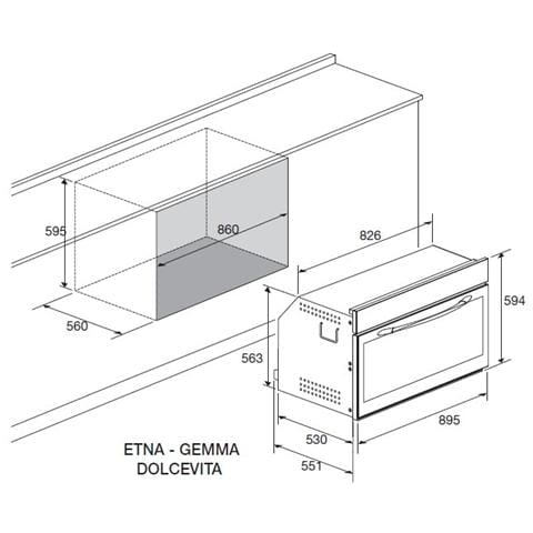 Forno Elettrico da Incasso 8022389012759 Capacità 105 L Multifunzione Ventilato Colore Nero - Foto 3