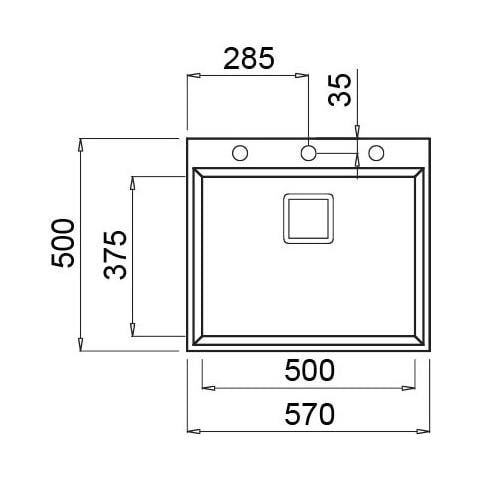 Lavello Karisma 105 Granitek 57x50 cm 1 vasca Colore Tortora 43 - Foto 2