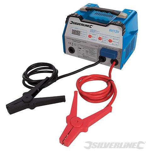 Caricabatteria E Avviatore Automatico 12 A - 6/12 V Silverline - Foto 1