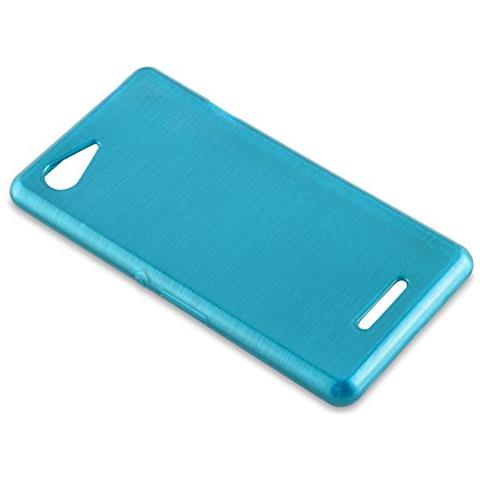 Custodia Compatibile Con Sony Xperia E3 In Turchese - Coperchio Protettivo In Silicone Tpu Flessibile Con Design Spazzolato - Foto 2