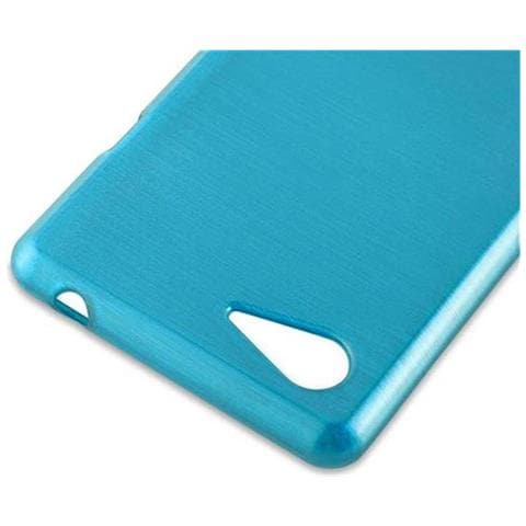 Custodia Compatibile Con Sony Xperia E3 In Turchese - Coperchio Protettivo In Silicone Tpu Flessibile Con Design Spazzolato - Foto 7