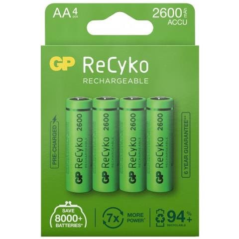 1x4 GP ReCyko NiMH battery AA 2600mAH, high capacity, NEW - Foto 1