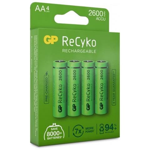 1x4 GP ReCyko NiMH battery AA 2600mAH, high capacity, NEW - Foto 2