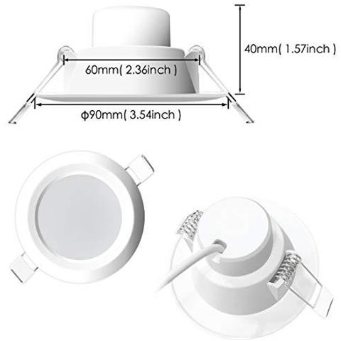 Luci Led A Incasso Che Cambiano Colore Downlights 3 Pollici 8w Rotonda Montaggio A Soffitto Lampade Con Telecomando Il Bianco Caldo (2700k) 4 Pack - Foto 4