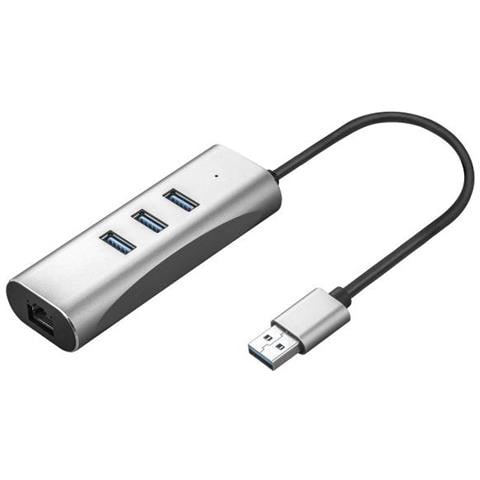 12.99.1116 hub di interfaccia USB 3.0 (3.1 Gen 1) Type-A Nero, Argento - Foto 1