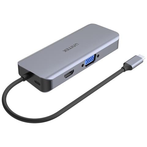 D1026B replicatore di porte e docking station per laptop USB 3.2 Gen 1 (3.1 Gen 1) Type-C Grigio - Foto 3
