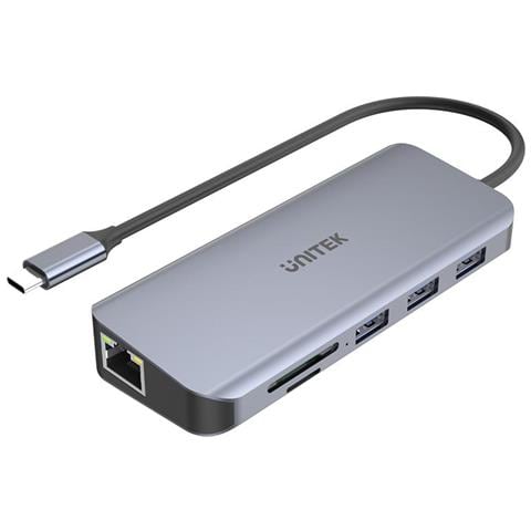 D1026B replicatore di porte e docking station per laptop USB 3.2 Gen 1 (3.1 Gen 1) Type-C Grigio - Foto 1