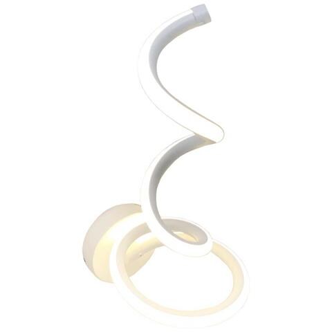 Applique A Spirale Da Parete Interno Lampada Led Luce Calda 12 Watt E24c - Foto 4