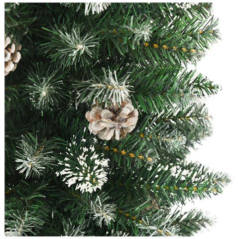 Albero Di Natale Artificiale Sottile Con Base 150 Cm Pvc - Foto 9