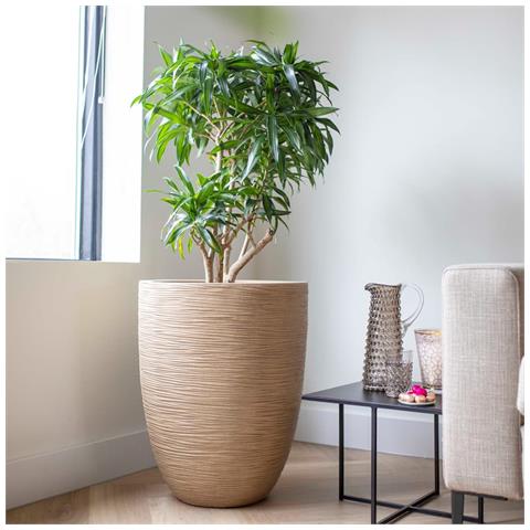 Vaso Elegante Basso Waste Rib 46x58 Cm Beige Terrazzo - Foto 2