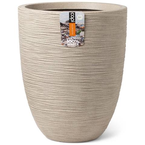 Vaso Elegante Basso Waste Rib 46x58 Cm Beige Terrazzo - Foto 1