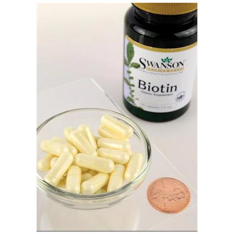 Biotina 5 Mg 100 Caps Swanson Health Products - Foto 2