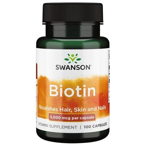 Biotina 5 Mg 100 Caps Swanson Health Products - Foto 1