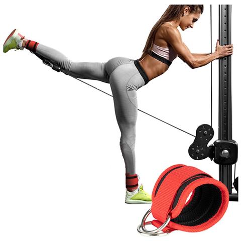 Cinturino Alla Caviglia Per L'allenamento Della Forza Con Macchine Via Cavo Rosso - Foto 6