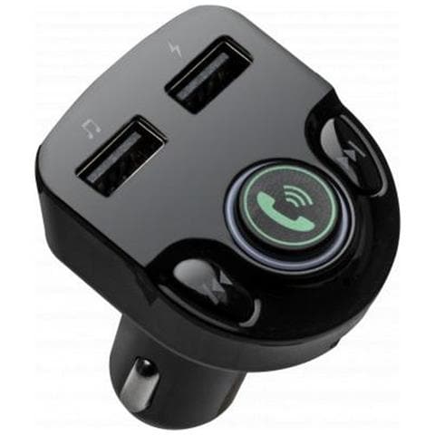 Caricatore Doppio Per Auto Da 2,4 A Con Trasmettitore Fm, Nero - Foto 2