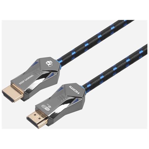 DG-CAB-HDMI-21 cavo HDMI 2 m HDMI tipo A (Standard) Nero, Grigio - Foto 1