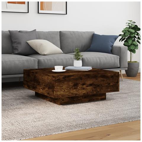 Tavolino Da Salotto Rovere Fumo 80x80x31 Cm Legno Multistrato - Foto 3