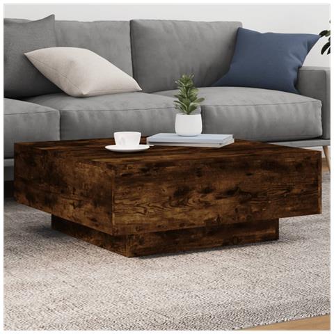 Tavolino Da Salotto Rovere Fumo 80x80x31 Cm Legno Multistrato - Foto 1