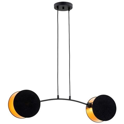 Lampada A Soffitto Halo - Nero - Acciaio Verniciato A Polvere - 60x20x60 Cm - Foto 1