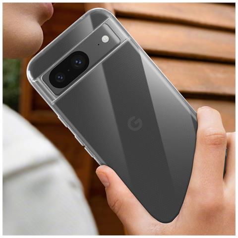 Cover In Silicone Flessibile Per Google Pixel 8, Trasparente - Foto 2