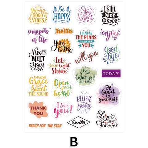 Adesivi Trasparenti Con Citazioni Scritte A Mano Ispiratrici Modello 1 - Foto 1