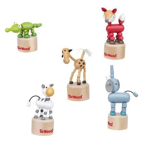 Prime Attività Globo 42330 Sir Wood Animali Snodabili In Legno Assorti - Foto 1