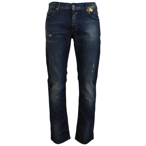 Jeans Casual Denim Da Uomo Dal Taglio Dritto Cotone Lavato Blu - It... - Foto 1