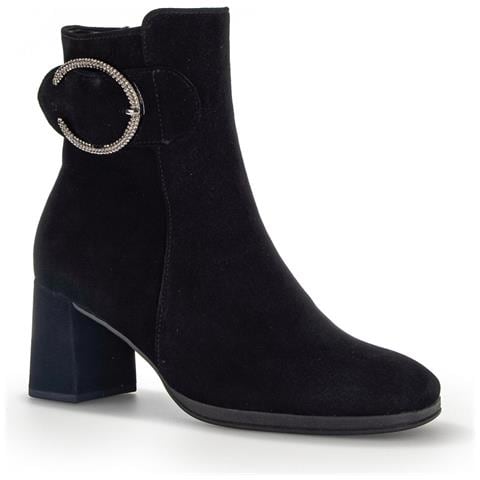 Black Casual Closed Booties Stivaletti Pelle Scamosciata /nabuk Scarpe Donna Nero Eu 37, 35692-17 - Foto 1