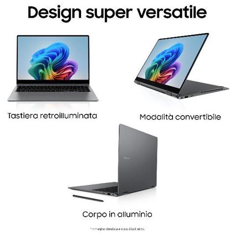 Notebook Book5 PRO360 Monitor 16" Full HD Intel Core Ultra 7258V Ram 16 GB SSD 512 GB 2xUSB 3.0 Windows 11 Pro 64 Bit - Foto 1