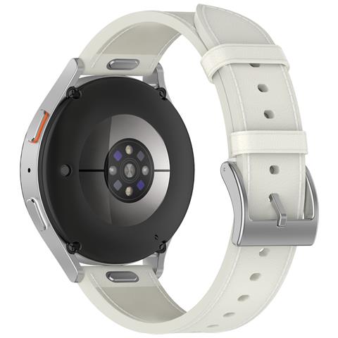 Cinturino Per Orologio In Vera Pelle Per Huawei Gt5 White 18 Mm - Foto 2