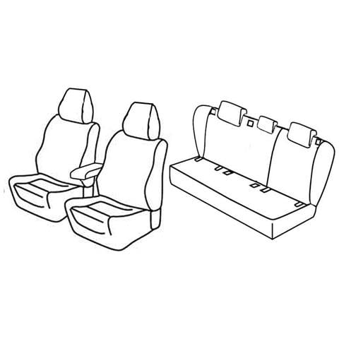 Set Coprisedili Superior - Nero/rosso - Compatibile Per Volkswagen Golf V 5p (11/03>10/08) Sportline - Foto 1
