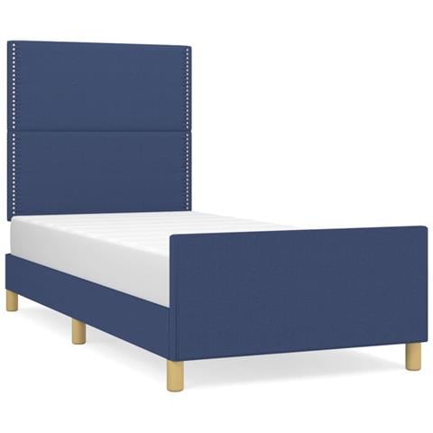 Giroletto Senza Materasso Blu 90x200 Cm In Tessuto - Foto 2