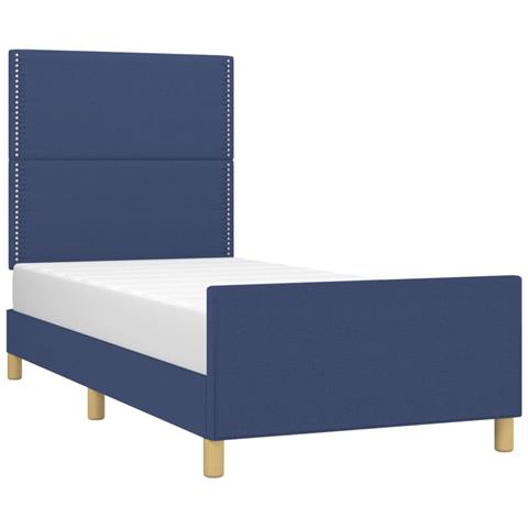 Giroletto Senza Materasso Blu 90x200 Cm In Tessuto - Foto 3