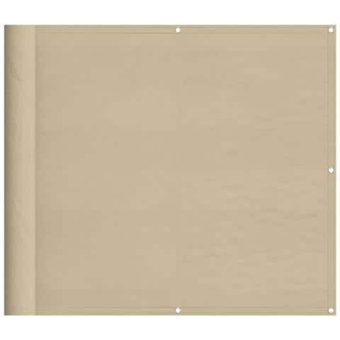 Paravento Da Balcone Beige 90x700 Cm 100% Poliestere Oxford - Foto 2