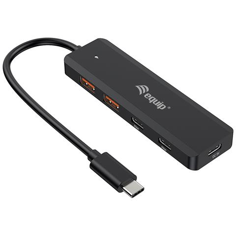 128966 hub di interfaccia USB 3.2 Gen 2 (3.1 Gen 2) Type-C 10000 Mbit /s Nero - Foto 1