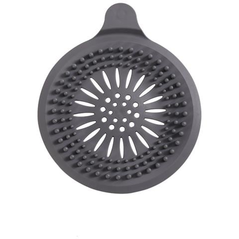 Set Da 2 Acchiappa Capelli In Silicone Per Scarico, Copertura Per Scarico Doccia Per Vasca Da Bagno Grey - Foto 1
