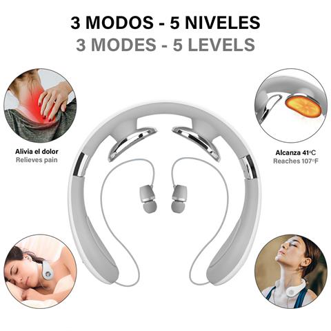 Massaggiatore Per Collo Intelligente Con Cuffie Bluetooth 5.0. - Foto 2
